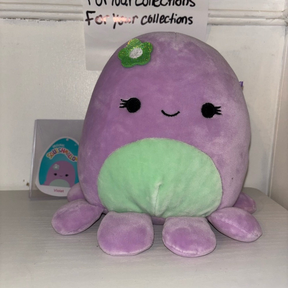 Squishmallows 8 Inch Violet Octopus Kellytoy Purple Plush Summer 2021